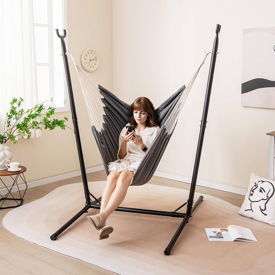 Amazon.com: Giantex Hammock Chair with H-Shaped Stand
